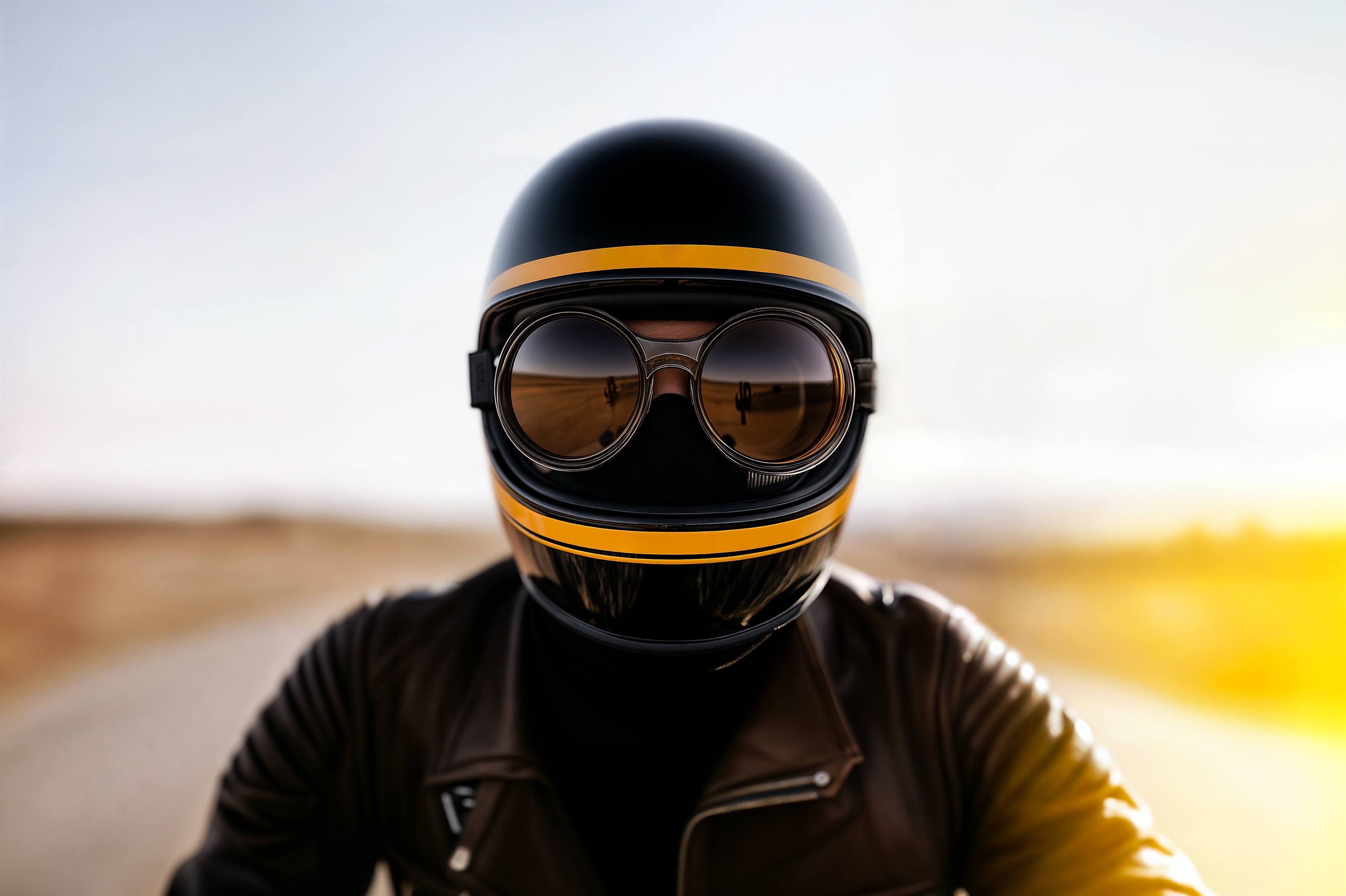 jcb093355_A_person_wearing_a_vintage-style_motorcycle_helmet_an_229374a3-2fcf-47b2-aa4c-e138a0f0cb35-enhanced